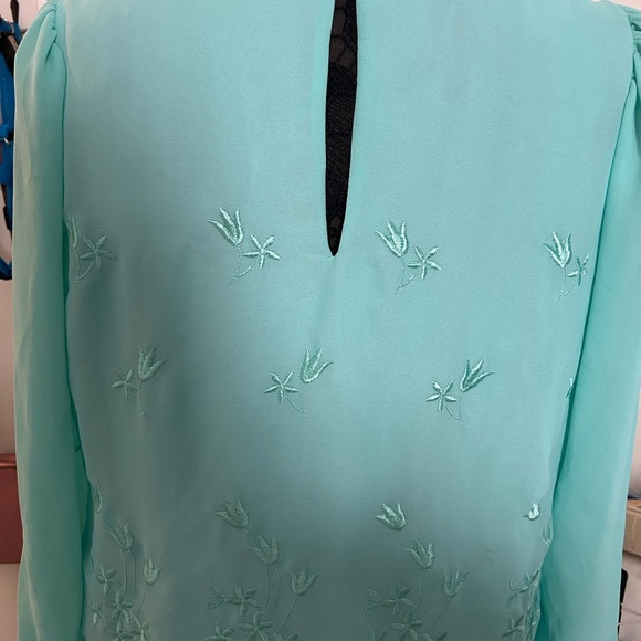👗$30 Sale 👗 Union Made in USA Mother of the Bride 60’s 70’s turquoise long sleev - Picture 3 of 7